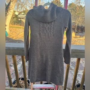 Vintage Mudd Taupe Cowl Neck Sweater Dress
